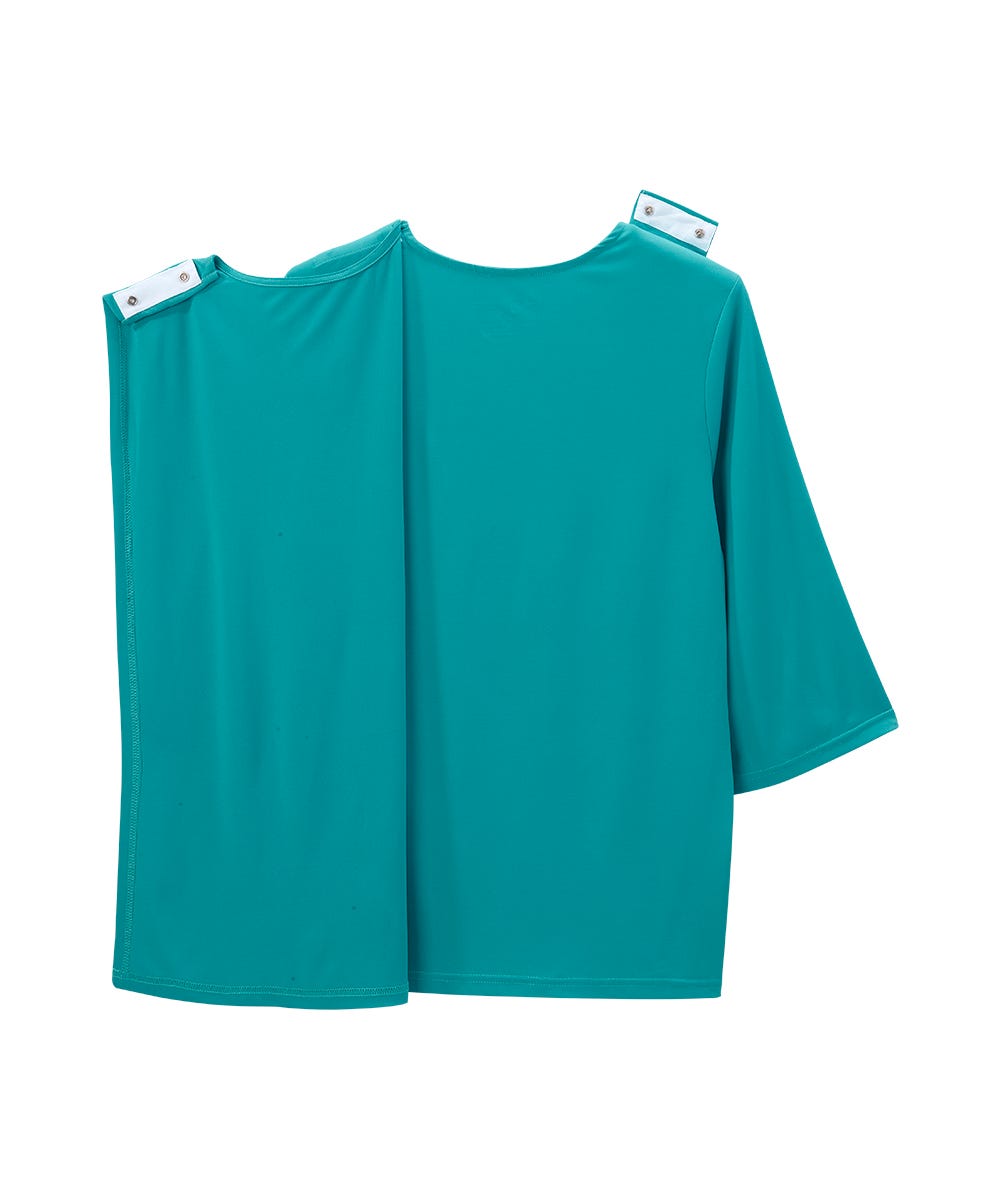 Women's Open Back Crepe V-Neck Top