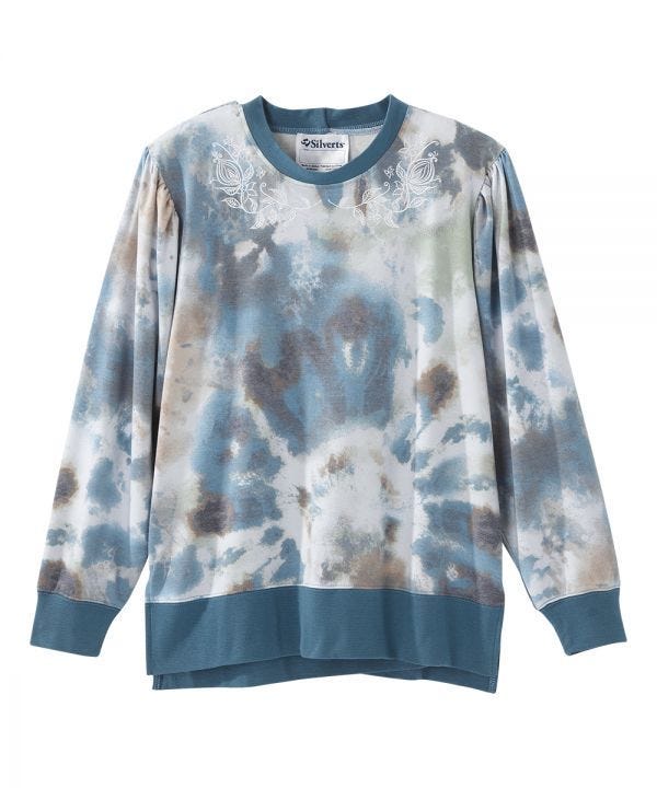 Women's Open Back Long Sleeve Embroidered Sweatshirt