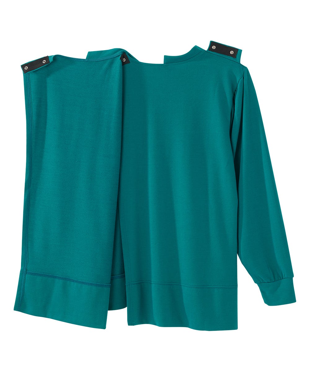 Women's Open Back Long Sleeve Embroidered Sweatshirt
