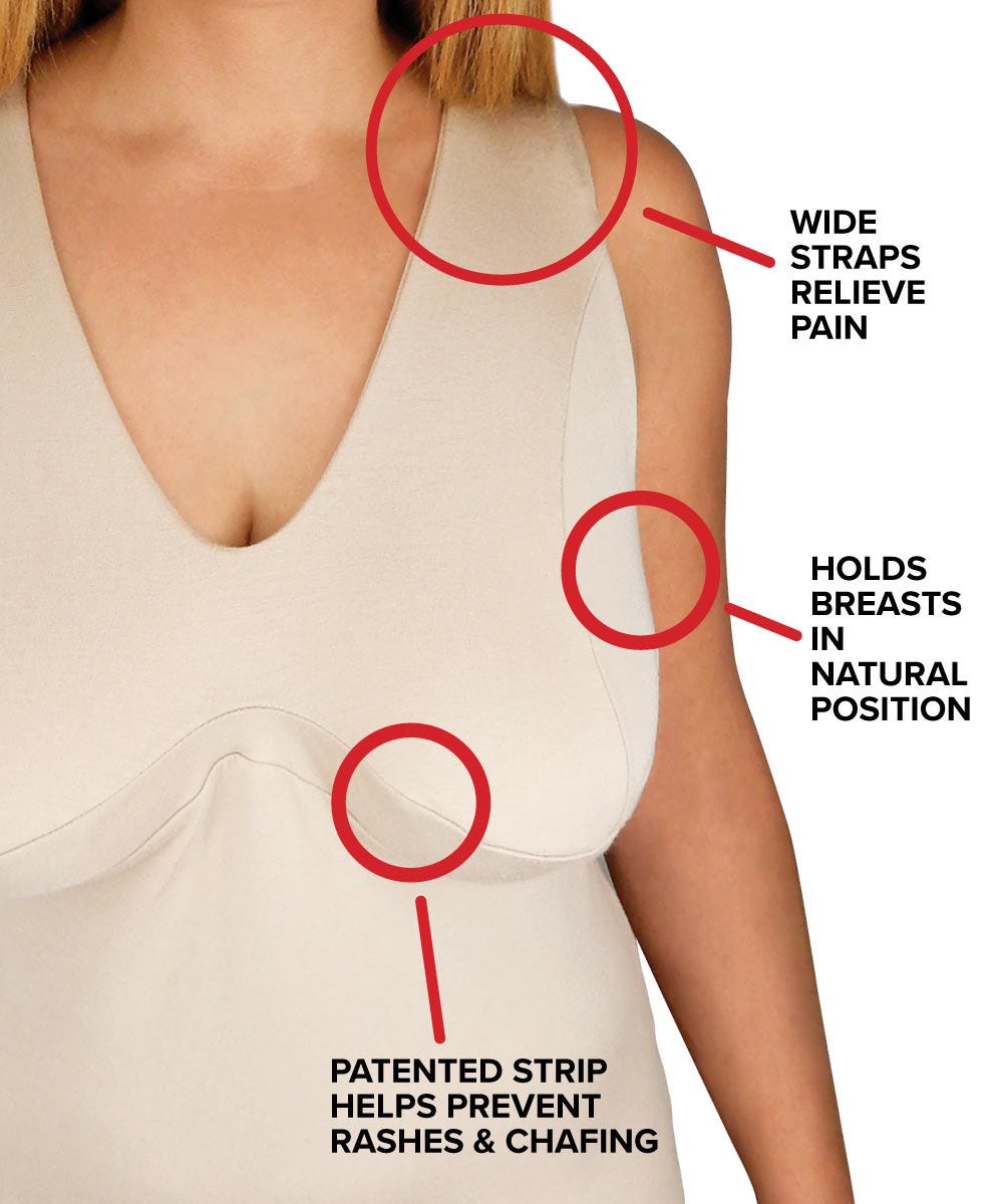 Women's Adaptive Wire-Free Bra Camisole by Breast Nest (Cups DD-HH) - Clearance