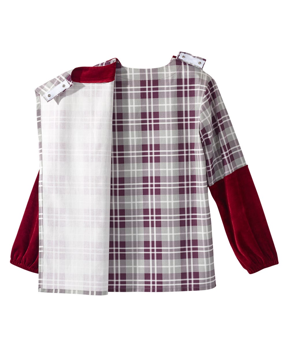 Women's Open Back Embroidered Long Sleeve Blouse