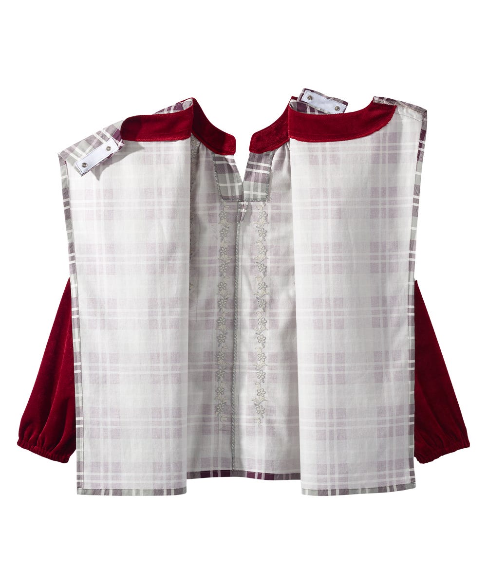Women's Open Back Embroidered Long Sleeve Blouse