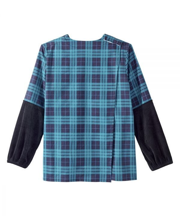Women's Open Back Embroidered Long Sleeve Blouse