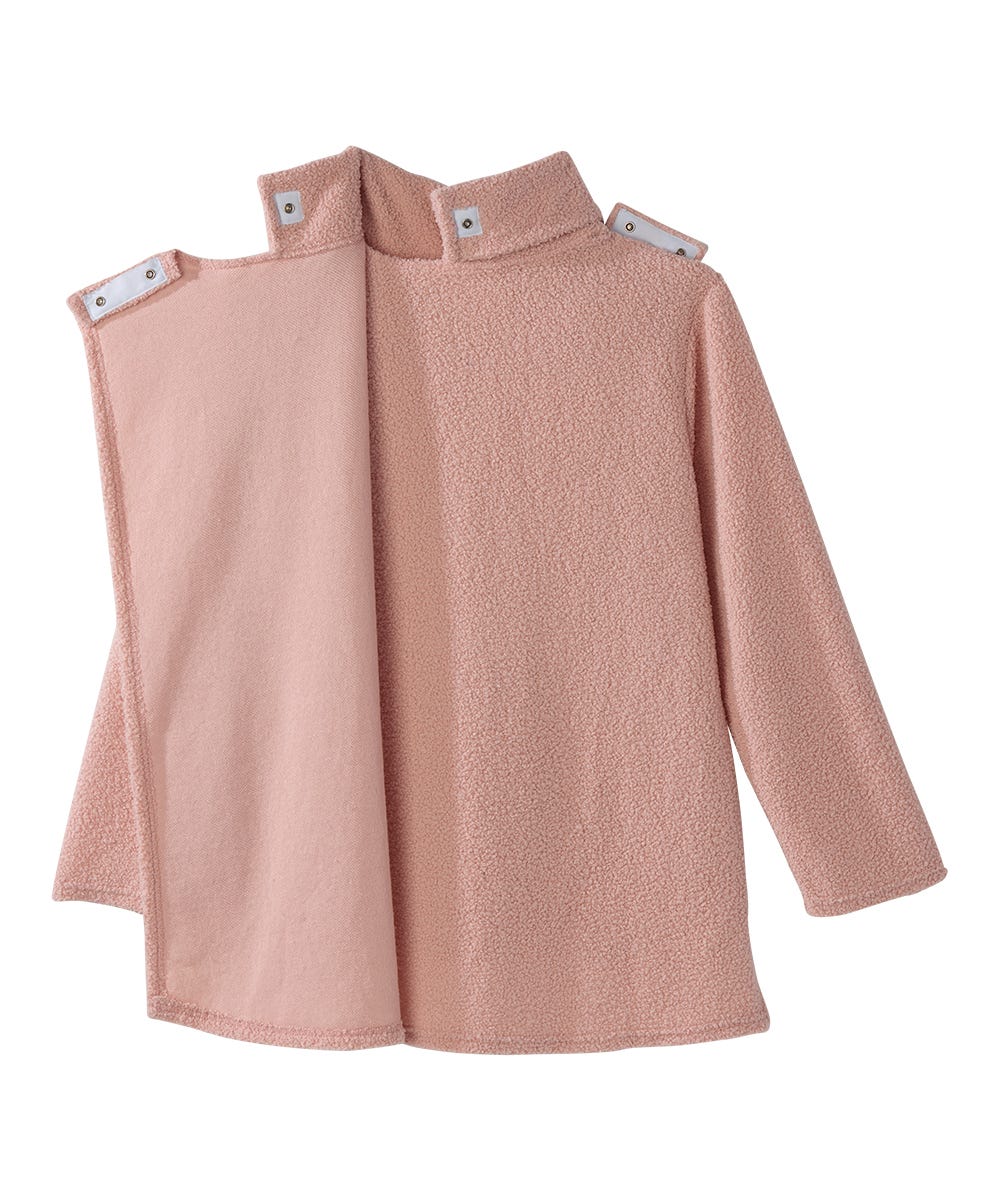 Women's Open Back Textured Turtleneck Top