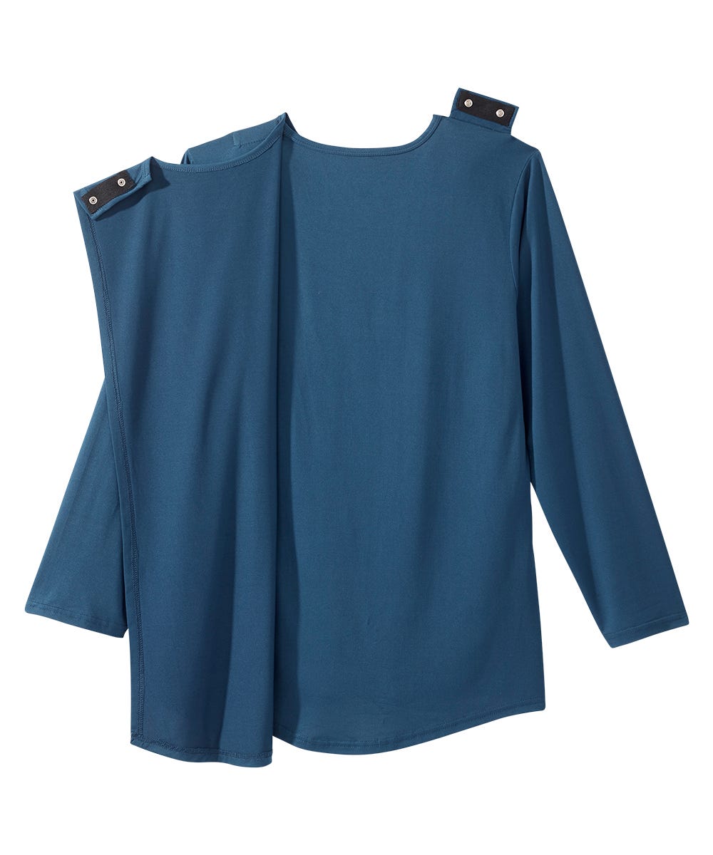 Women's Open Back Embellished Long Sleeve Top