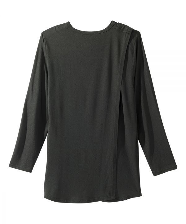 Women's Open Back Embellished Long Sleeve Top
