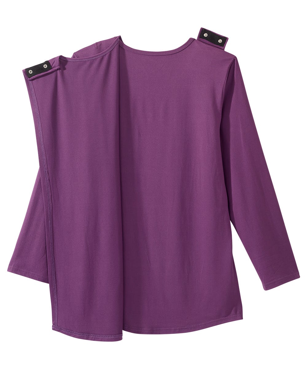 Women's Open Back Embellished Long Sleeve Top
