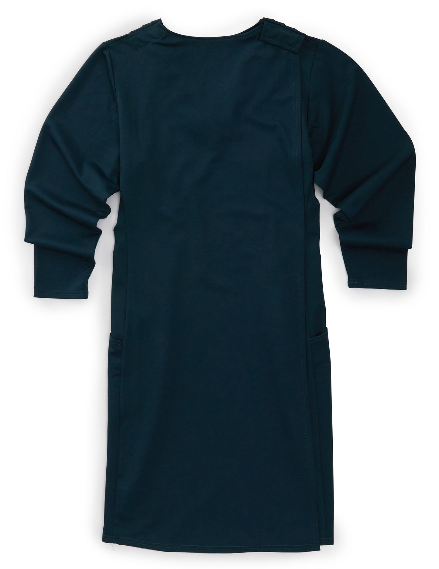 Women's Long-Sleeve Open Back Ponte Dress