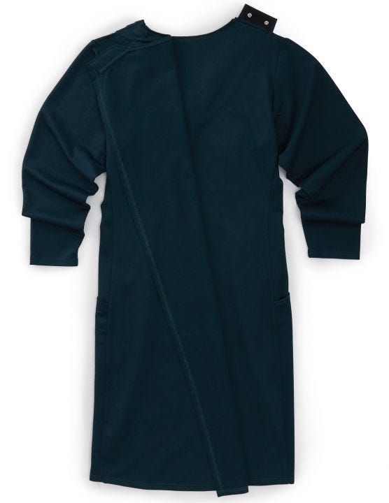 Women's Long-Sleeve Open Back Ponte Dress