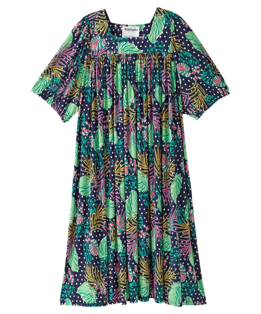 Women's Self Dressing Duster House Dress Sky Blue | (sv2421) / OS Women's Self Dressing Duster House Dress Sky Blue | (sv2421) / OS