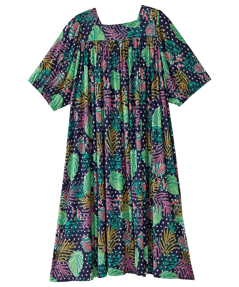 Women's Self Dressing Duster House Dress Sky Blue Women's Self Dressing Duster House Dress Sky Blue