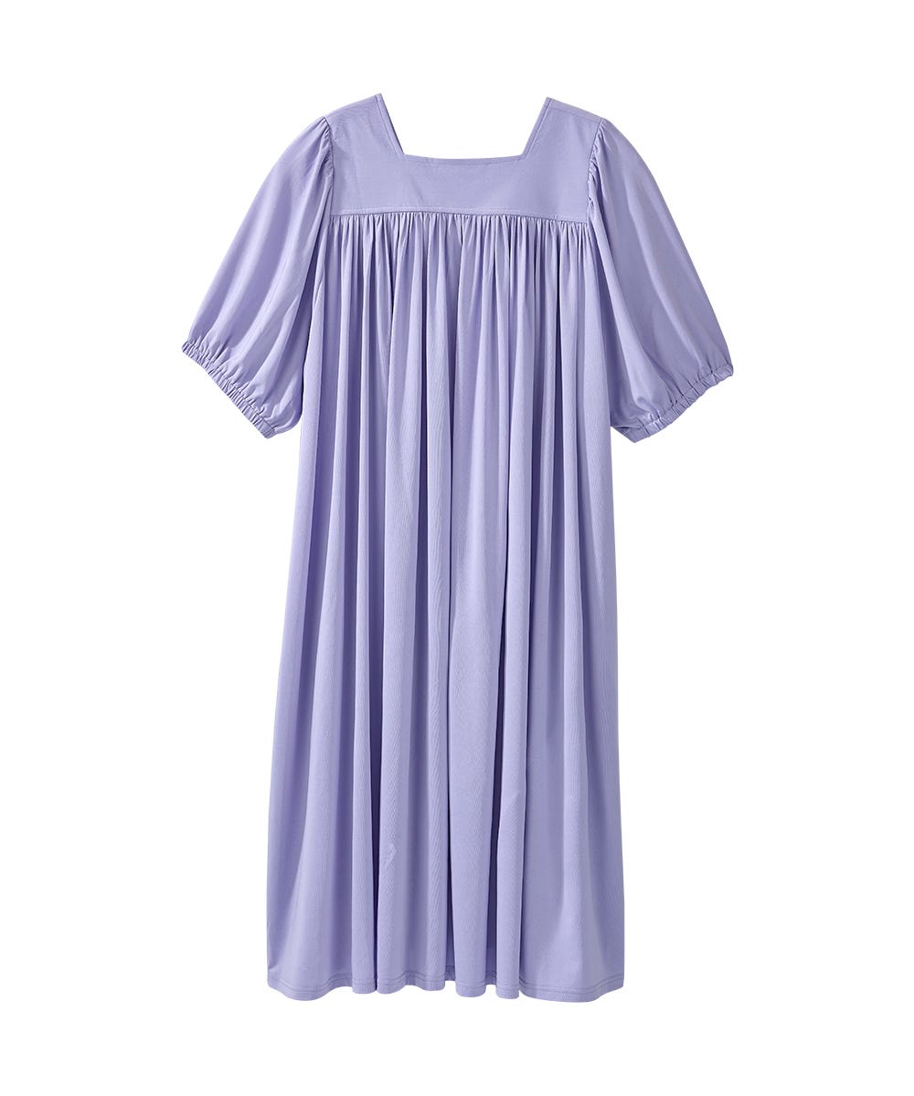 Women's Self Dressing Duster House Dress Sky Blue