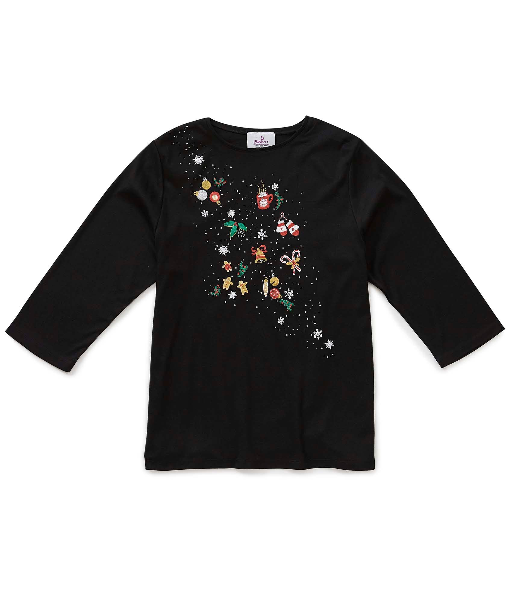 Women's Open Back Seasonal Print Top - Clearance