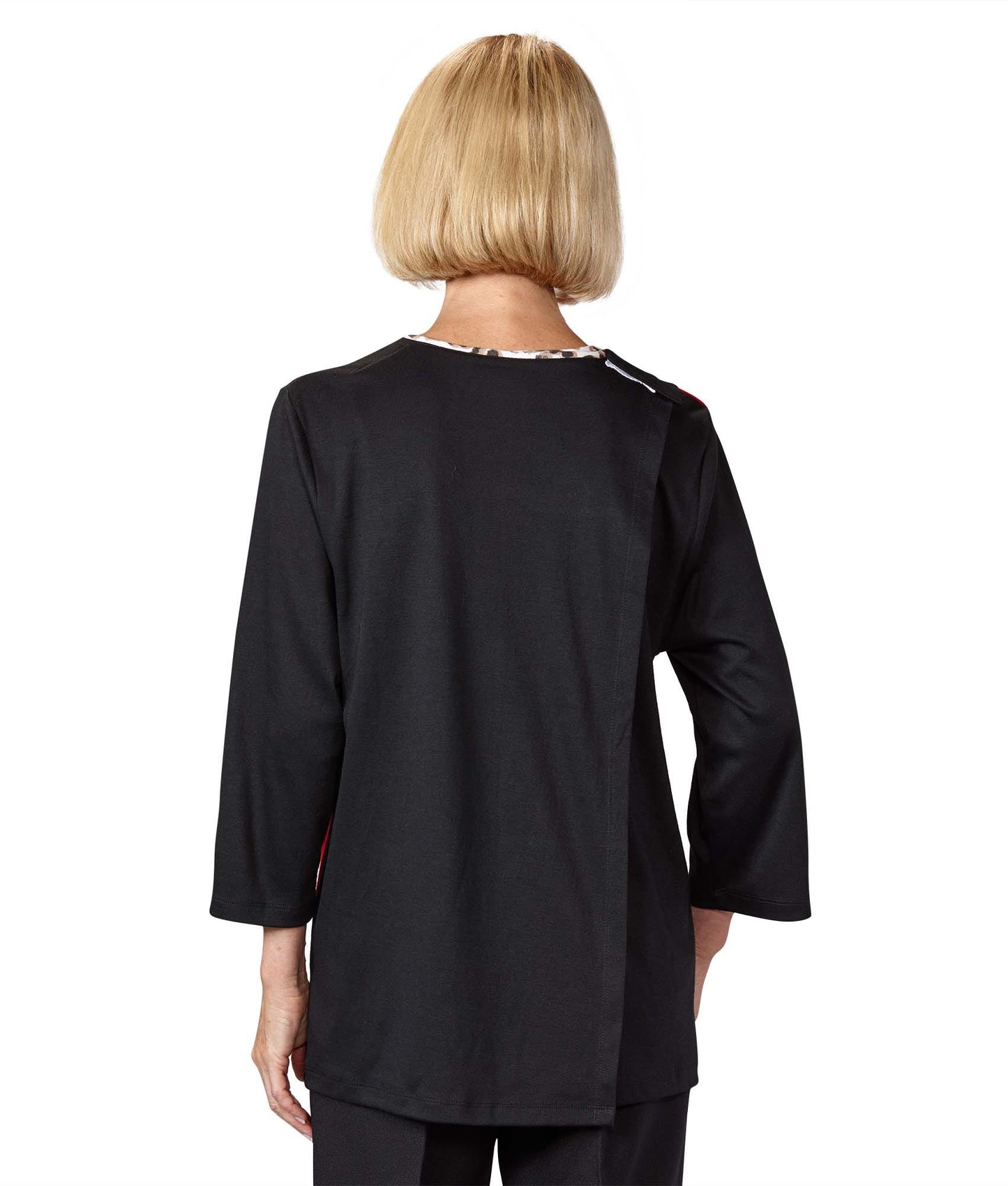 Women's Open Back Patchwork Top