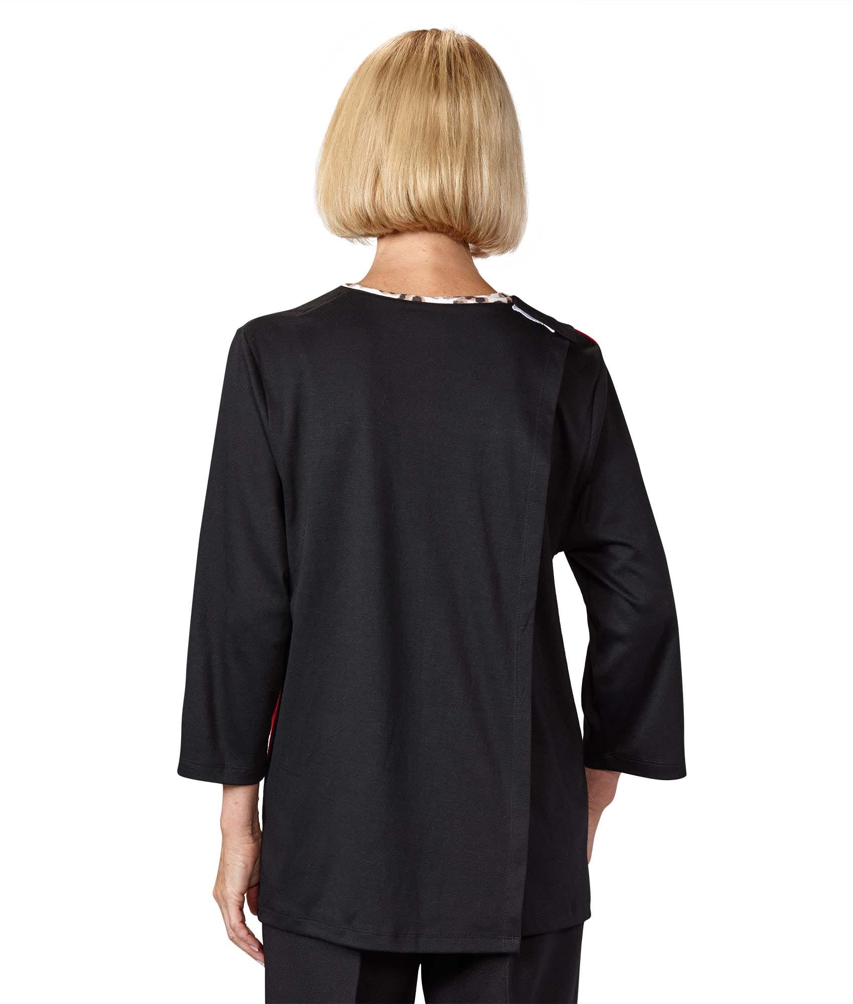 Women's Open Back Patchwork Top