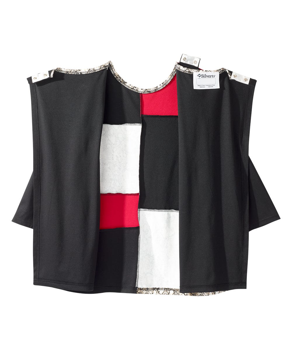 Women's Open Back Patchwork Top
