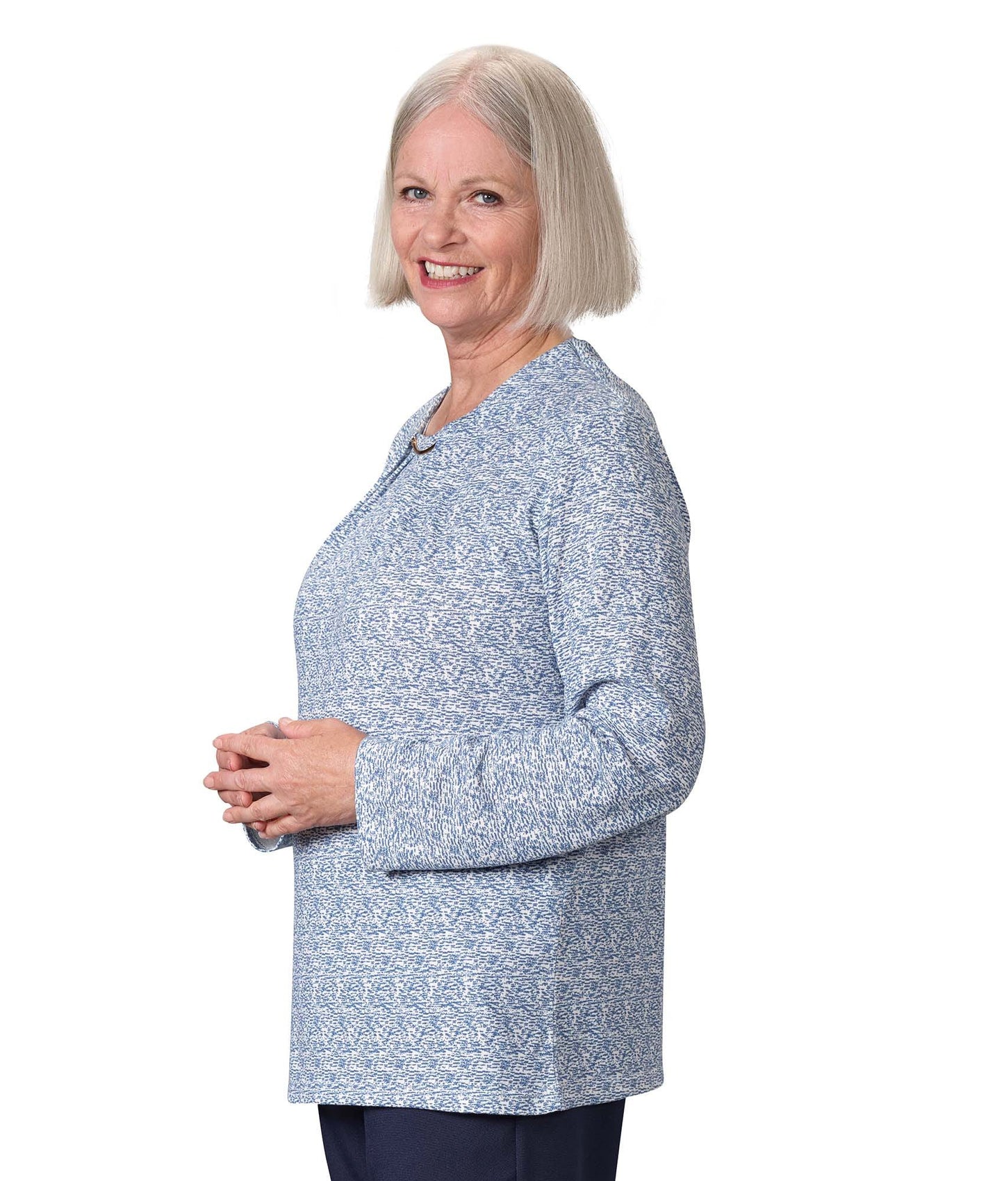 Women's Long Sleeve Open Back Sweater Knit Top - Clearance