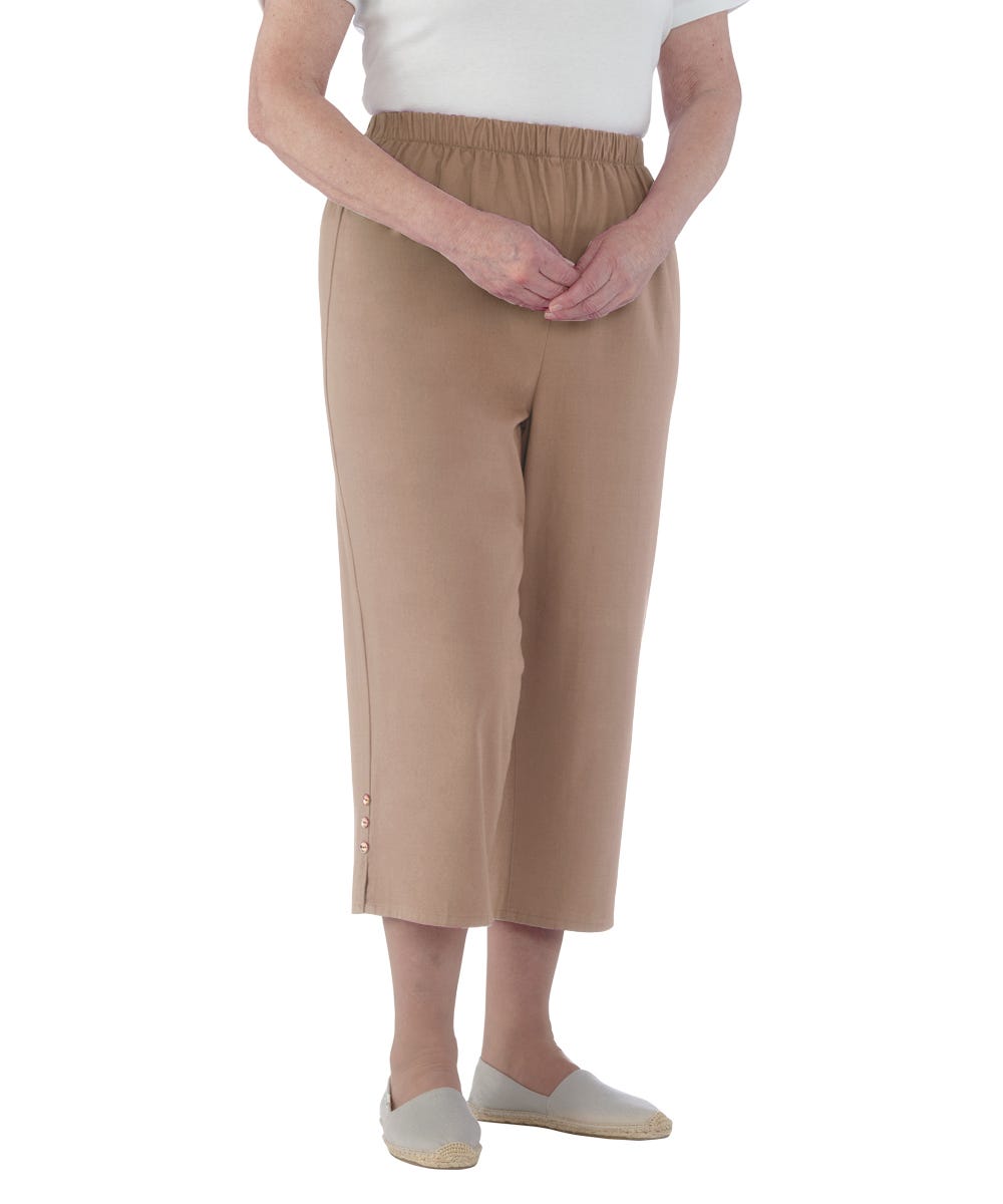 Women's Open Back Cotton Capris