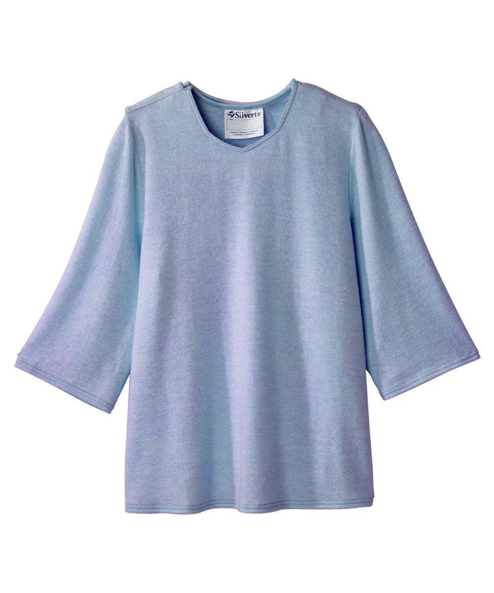 Women's Open Back 3/4 Sleeve Soft Knit Top