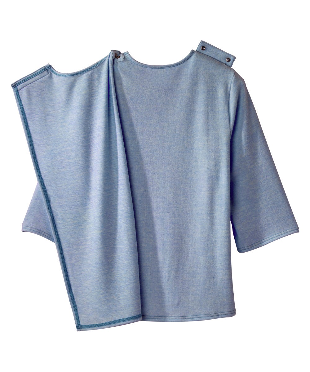 Women's Open Back 3/4 Sleeve Soft Knit Top