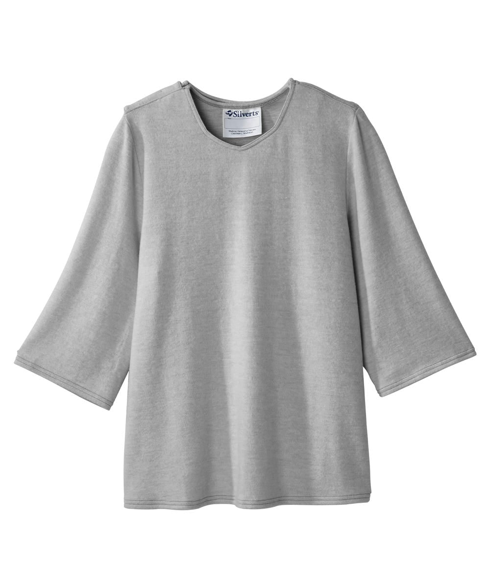 Women's Open Back 3/4 Sleeve Soft Knit Top