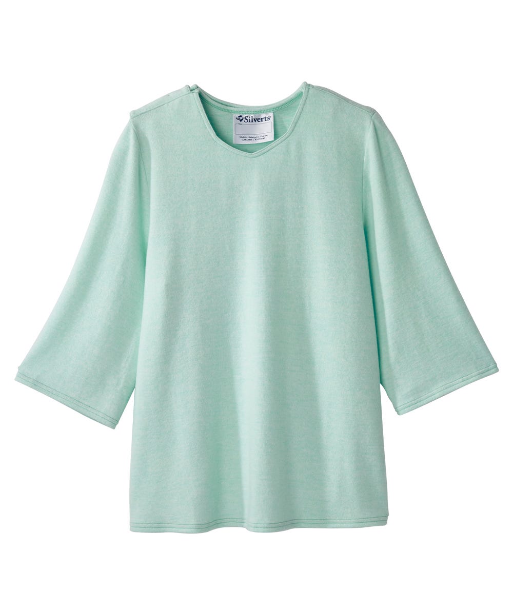 Women's Open Back 3/4 Sleeve Soft Knit Top