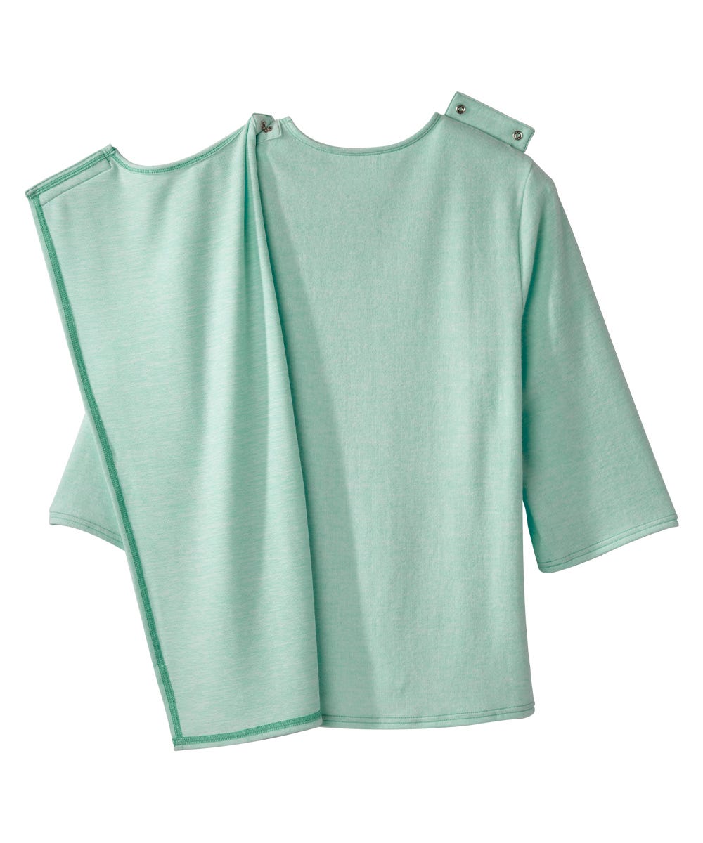 Women's Open Back 3/4 Sleeve Soft Knit Top