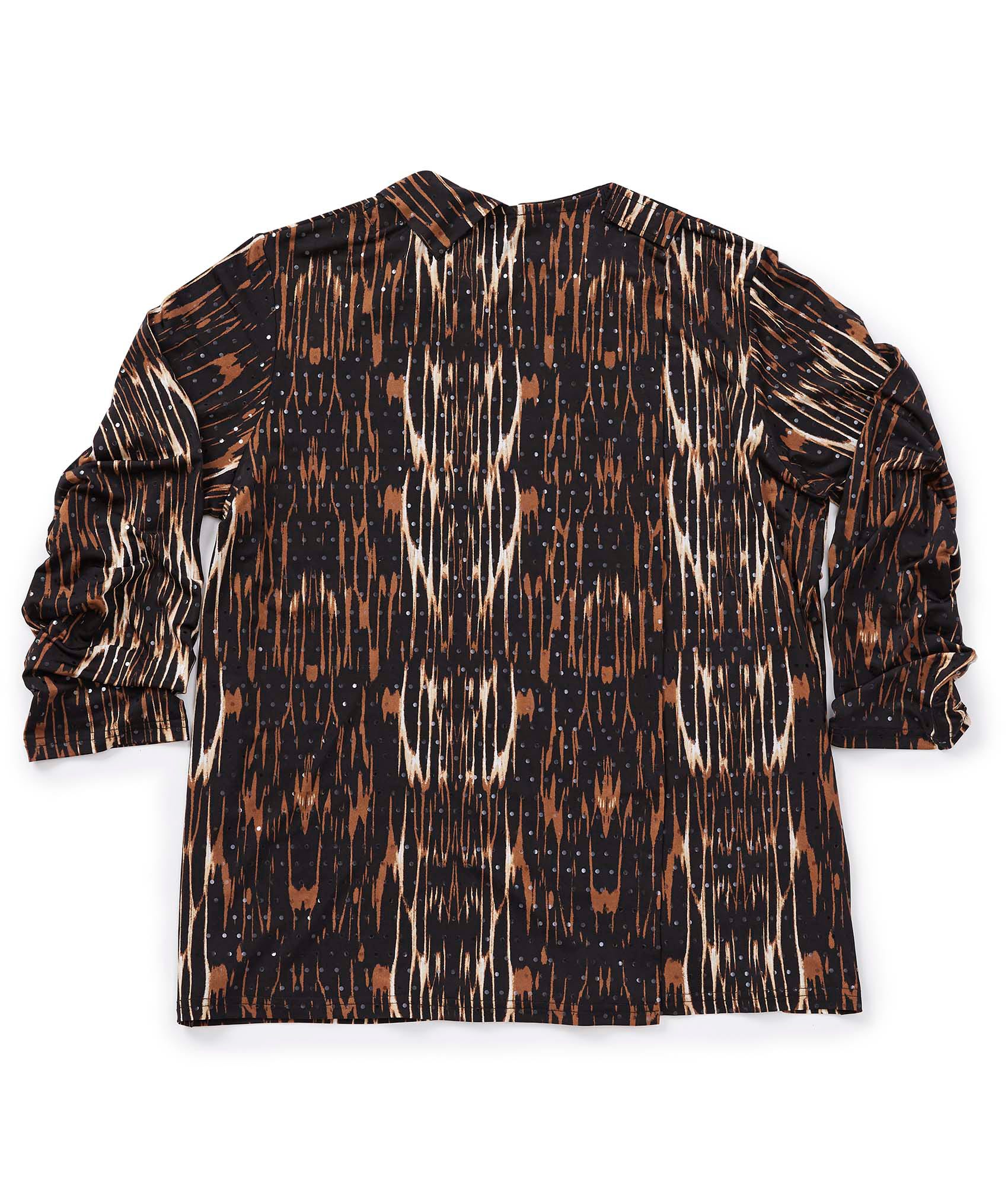 Women's Open Back 3/4 Sleeve Twofer Top