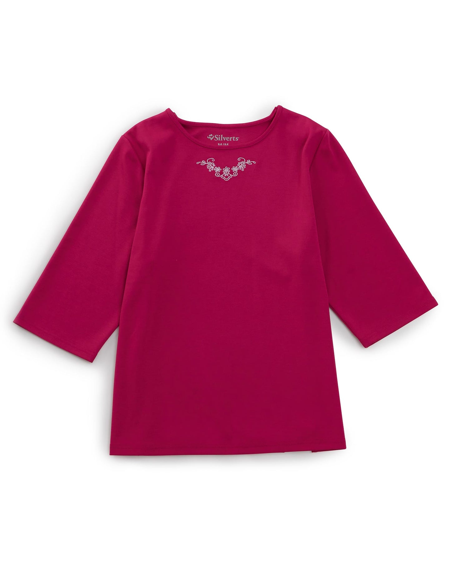 Women's Embroidered Adaptive 3/4 Sleeve Top - Clearance