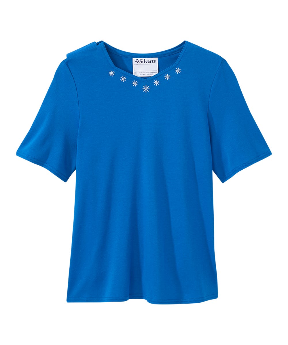 Women's Soft Embroidered Adaptive Top