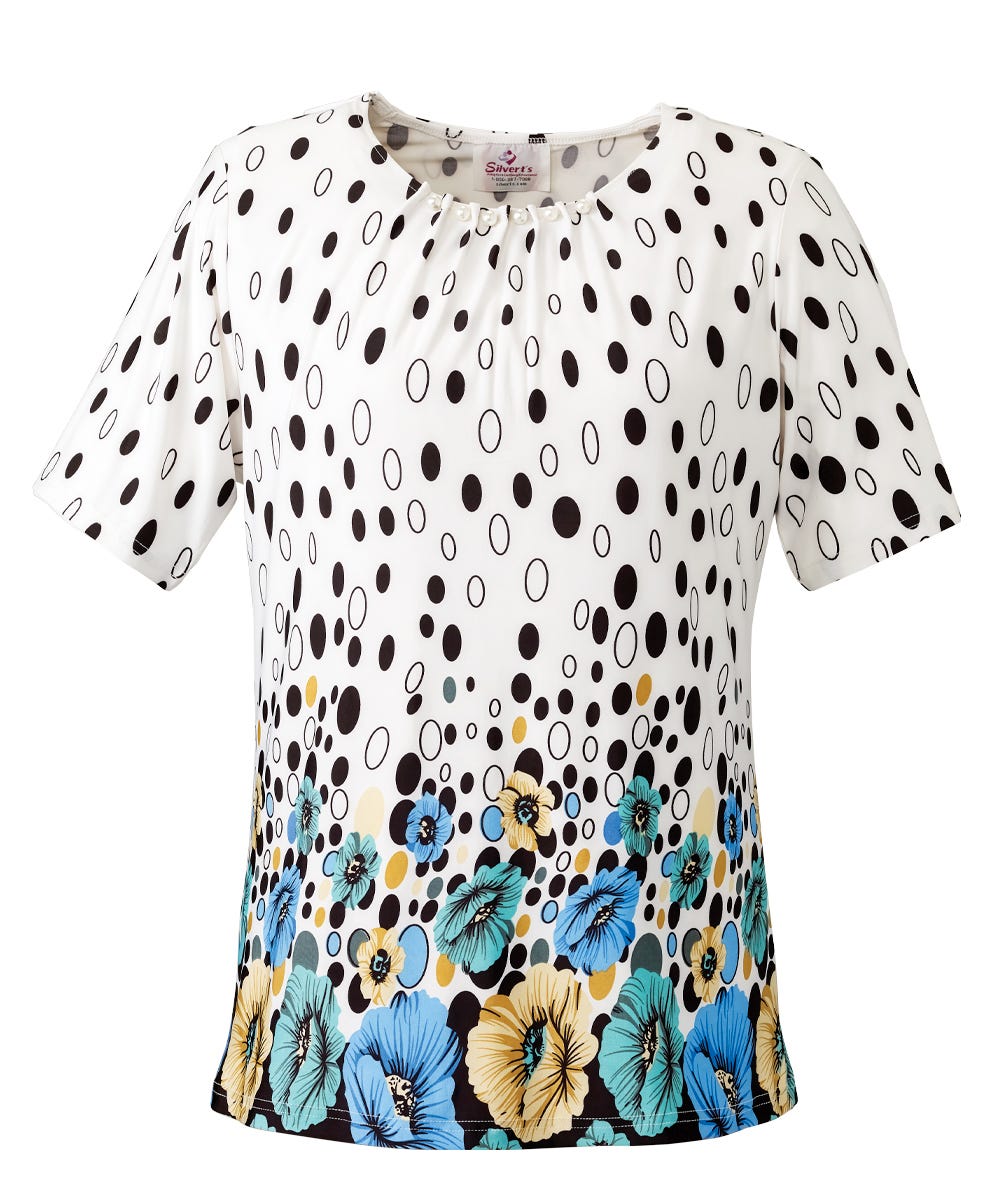 Women's Open Back Top with Pearl Neckline
