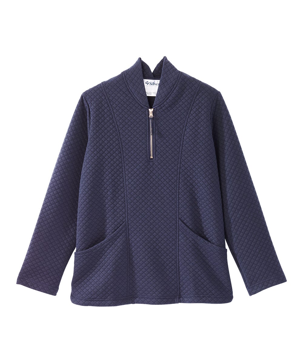 Women's Easy Dressing Open Back Half Zip Track Suit Top - Clearance