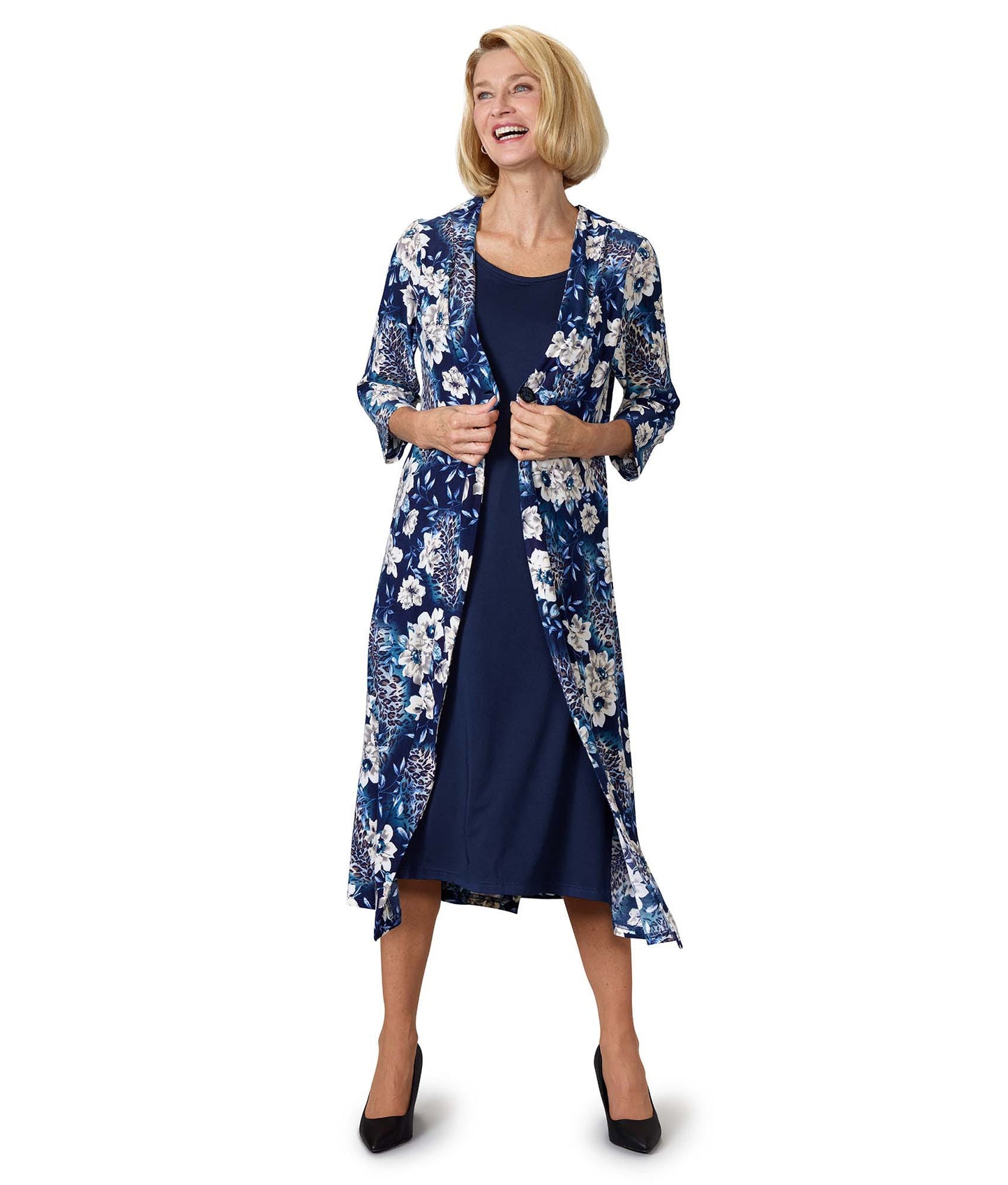 Women's Open Back Twofer Dress - Clearance