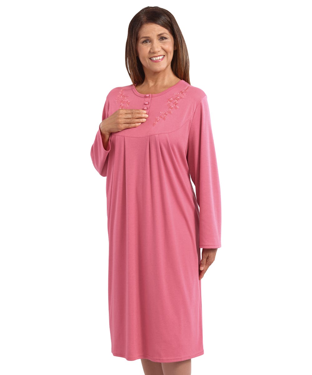Women's No Peek Hospital & Home Care Long Sleeve Gown