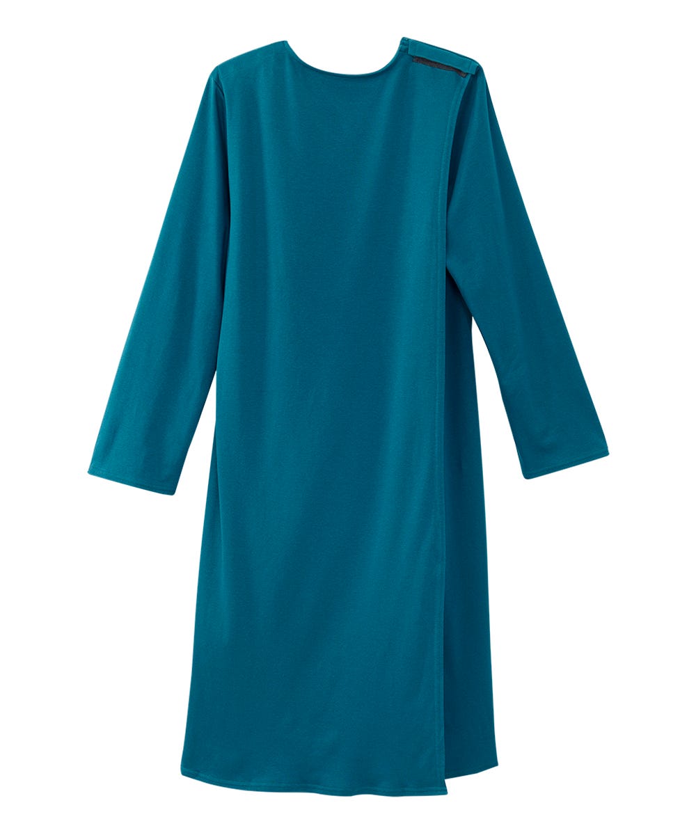 Women's No Peek Hospital & Home Care Gown with Lace Neckline