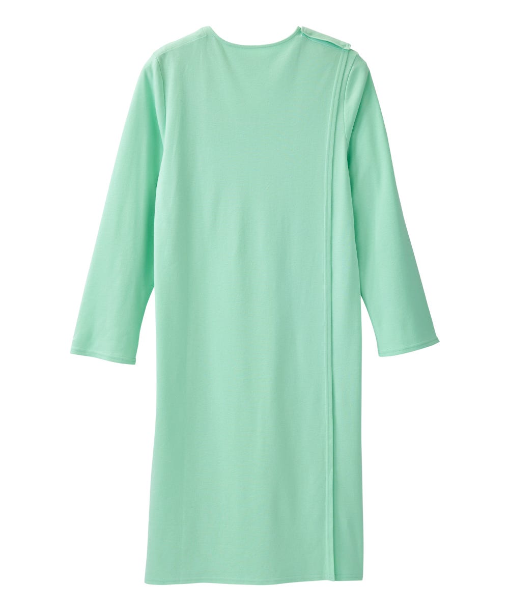 Women's No Peek Hospital & Home Care Gown with Lace Neckline