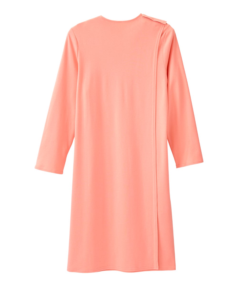 Women's No Peek Hospital & Home Care Gown with Lace Neckline