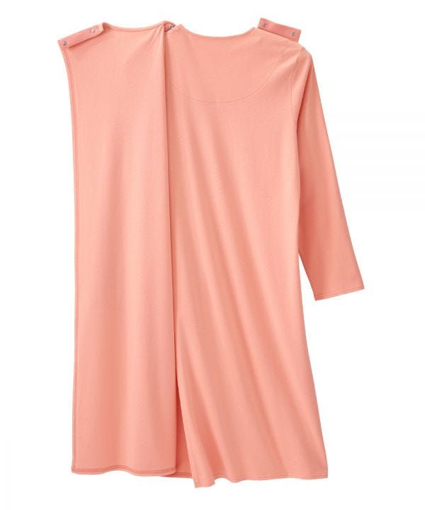 Women's No Peek Hospital & Home Care Gown with Lace Neckline