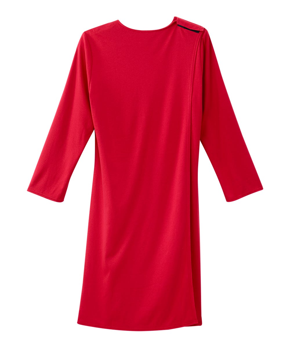 Women's No Peek Hospital & Home Care Gown with Lace Neckline