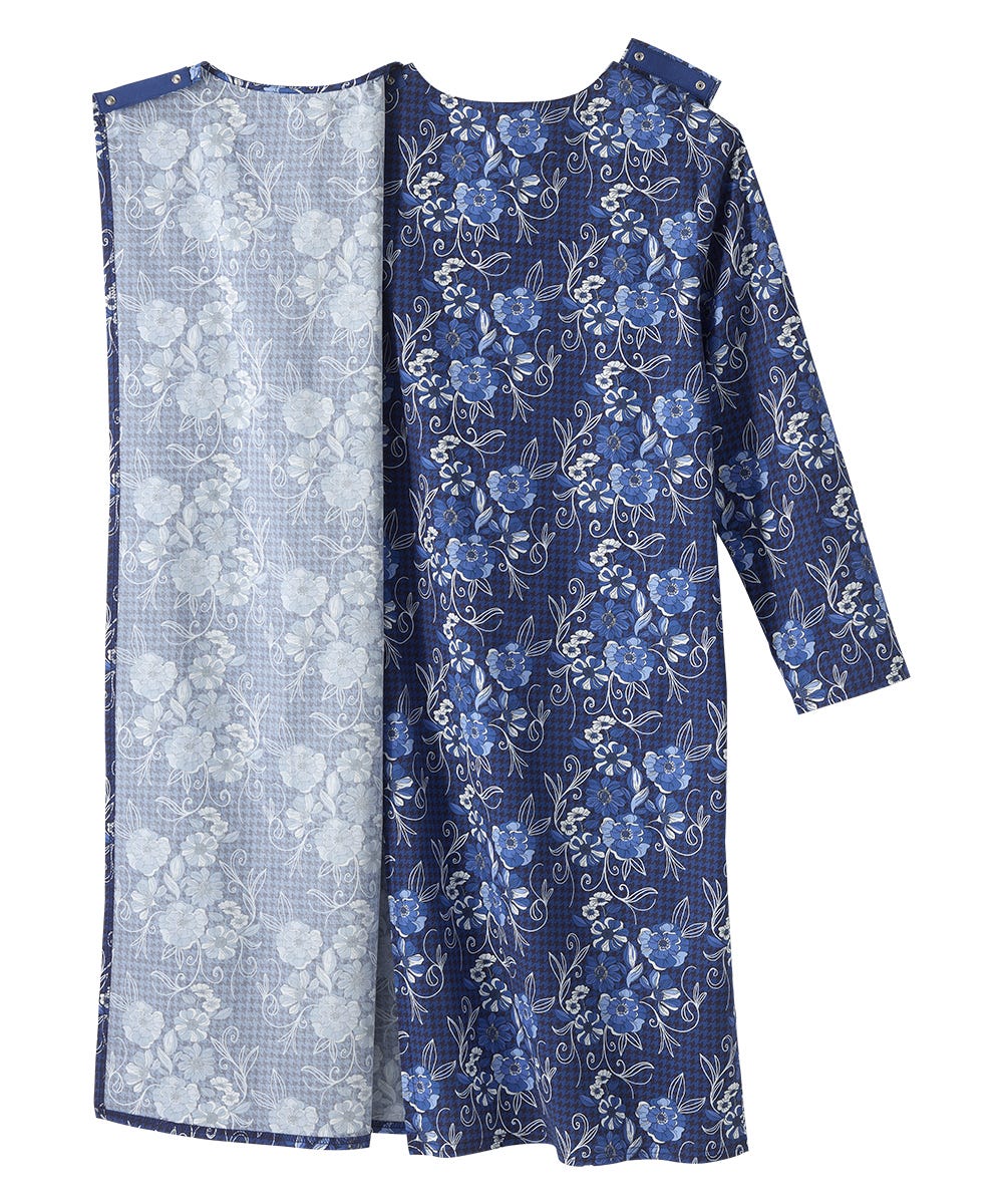 Women's No Peek Open Back Flannel Nightgown - Silverts 46