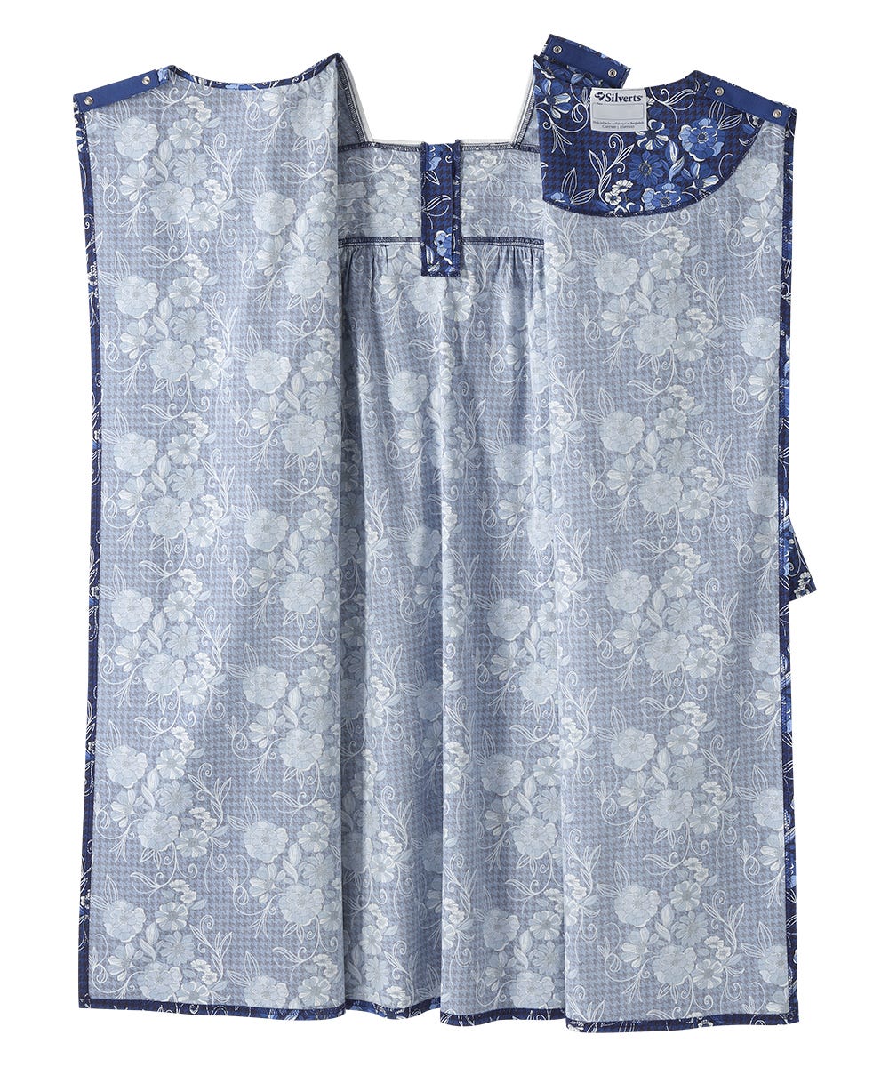 Women's No Peek Open Back Flannel Nightgown - Silverts 47