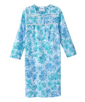 Women's No Peek Open Back Flannel Nightgown - Silverts 30
