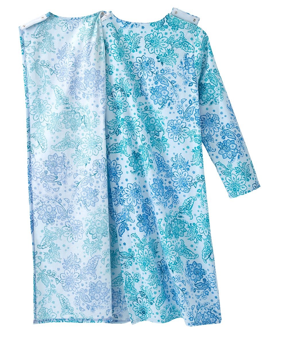 Women's No Peek Open Back Flannel Nightgown - Silverts 32