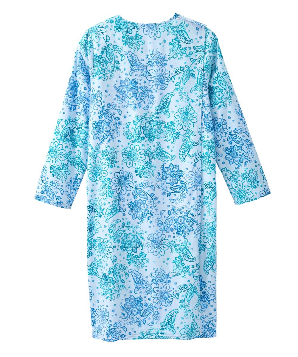 Women's No Peek Open Back Flannel Nightgown - Silverts 31