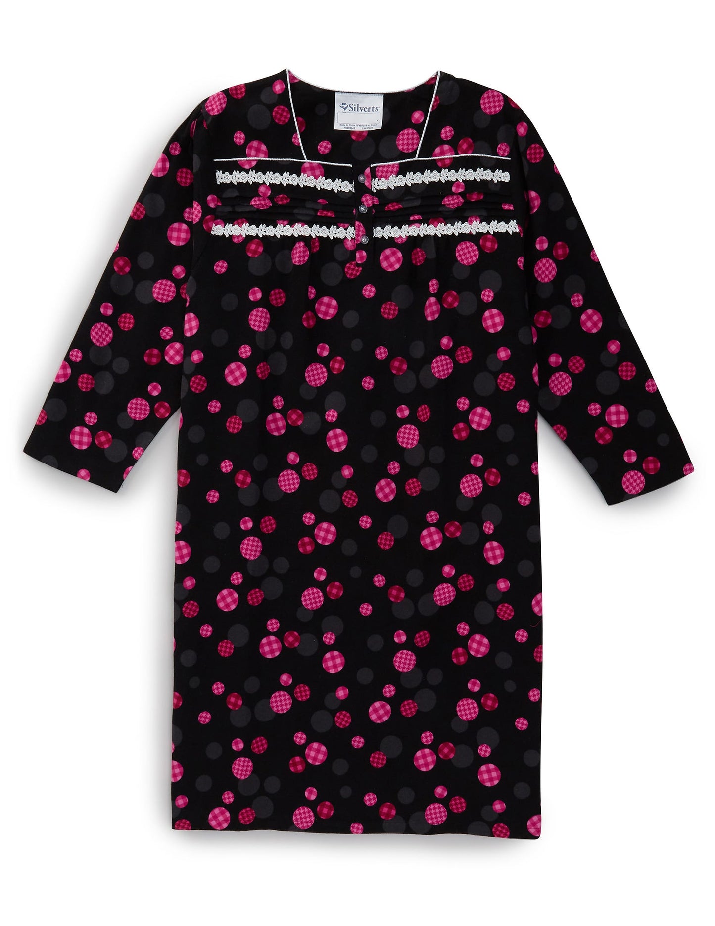 Women's No Peek Open Back Flannel Nightgown
