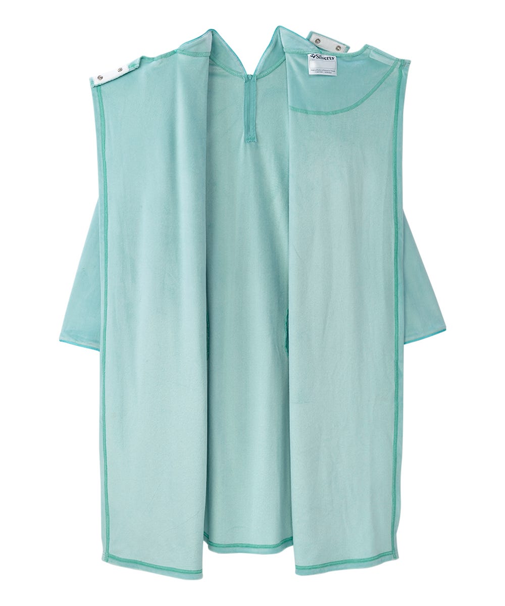 Women's Open Back Plush Nightgown with Zip Front