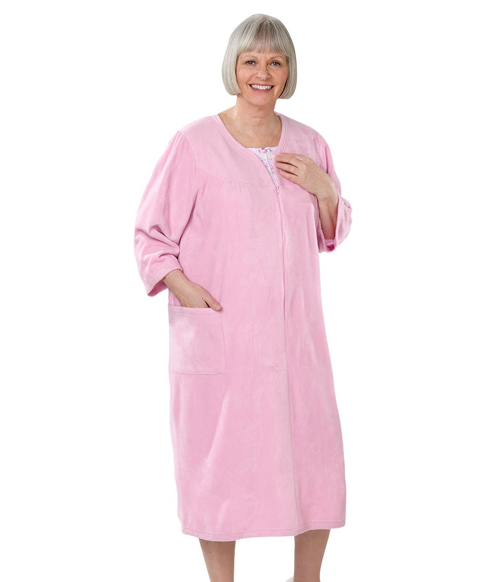 Womens Adaptive Fleece Housecoat