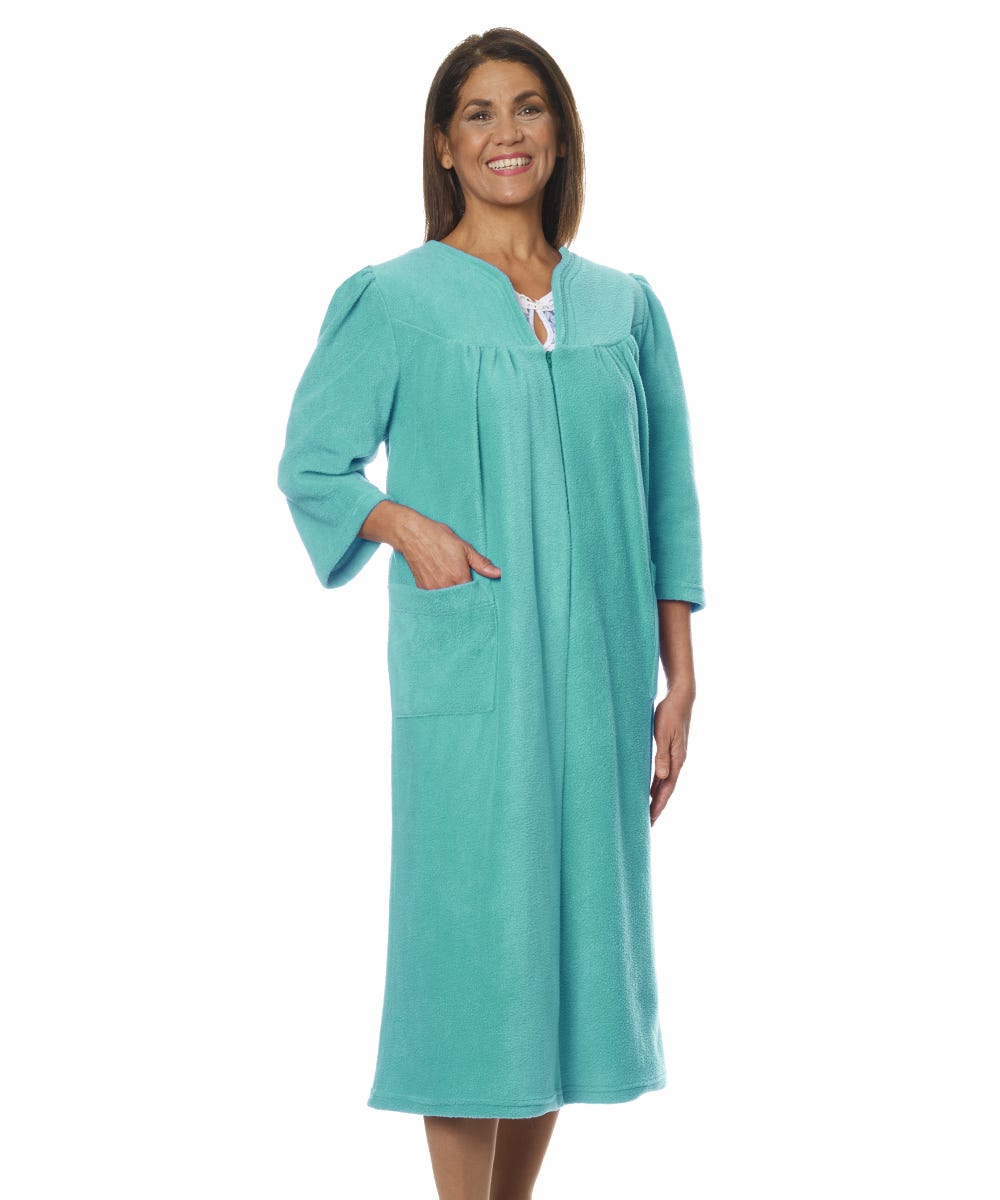 Womens Adaptive Fleece Housecoat