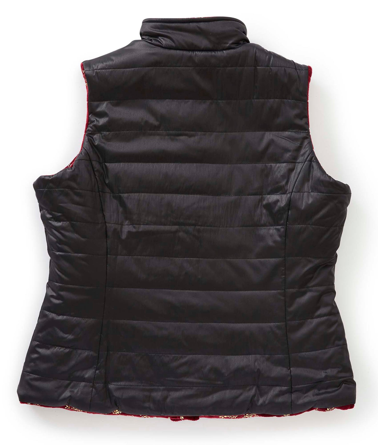 Women's Reversible Magnetic Snap Front Puffer Vest - Clearance