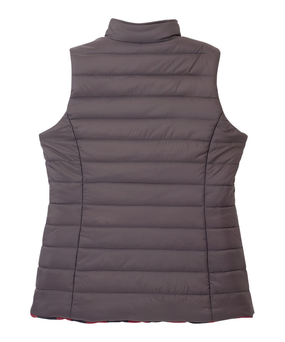 Women's Reversible Magnetic Snap Front Puffer Vest